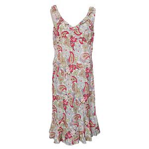 NEW CAbi Floral Paisley Dress Sleeveless V Neck Fit Flare 4 Preppy Coastal